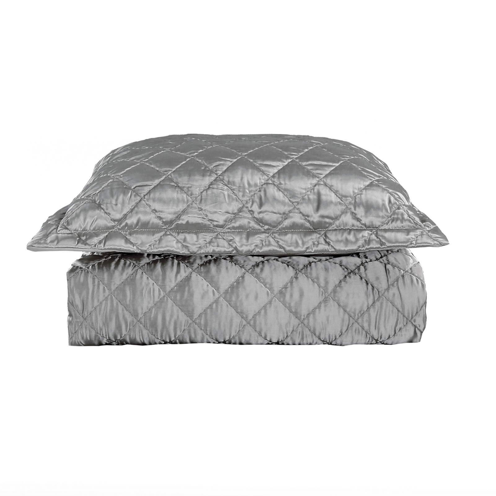 Покрывало 240x260 и 2 наволочки 50х70 Sofi De MarkO Паола темно-серое