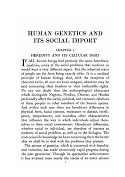 Human genetics and its social import | S.J. Holmes