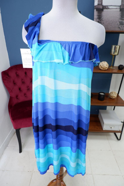 Платье на одно плечо летнее 48-50 размер