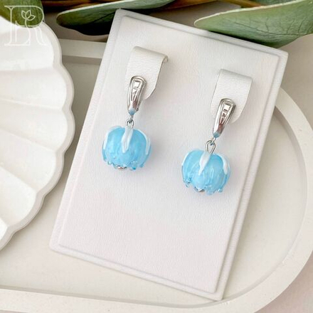 Серьги Ледяной цветок