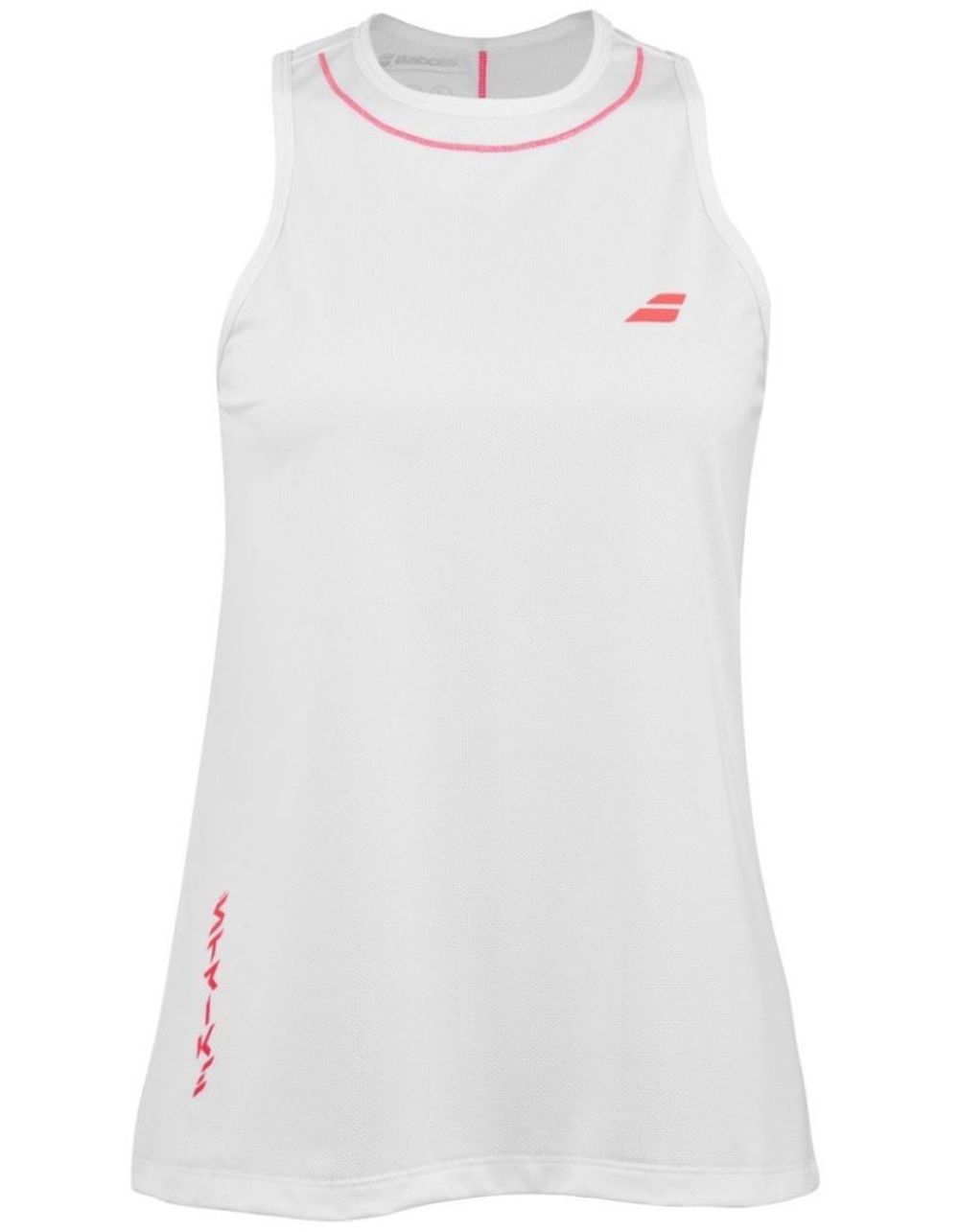 Топ теннисный Babolat Strike Tank Top - white/strike red