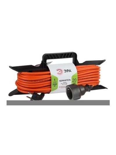 Удлинитель-шнур на рамке 1х20м с заземл. 16А IP20 UFx-1e-3х1.5-20m ПВС 3х1.5 Эра Б0046829