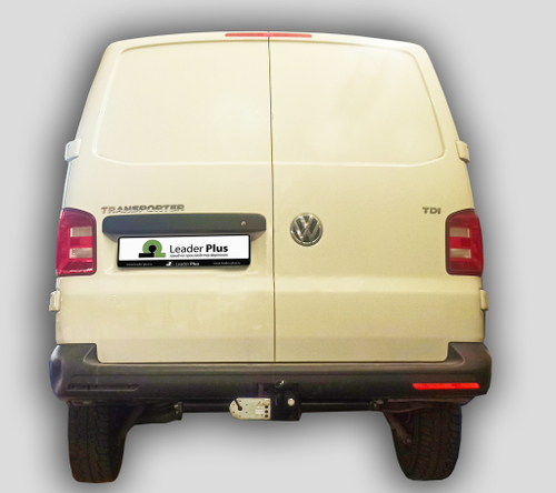 Фаркоп(прицепное) Лидер-Плюс для VOLKSWAGEN TRANSPORTER T5 2003-2009 (7HA, 7HH) / T6 ( 7НC ) 2015-... (фургон закрытый)(паспорт и сертификат в комплекте)(без электрики)V111-F