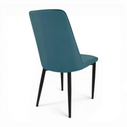 Стул "Софти" (арт. 325), велюр Бренди В08 синий, ножки черные