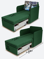 Кресло-кровать "Миник" с подлокотниками, купон Пейзаж