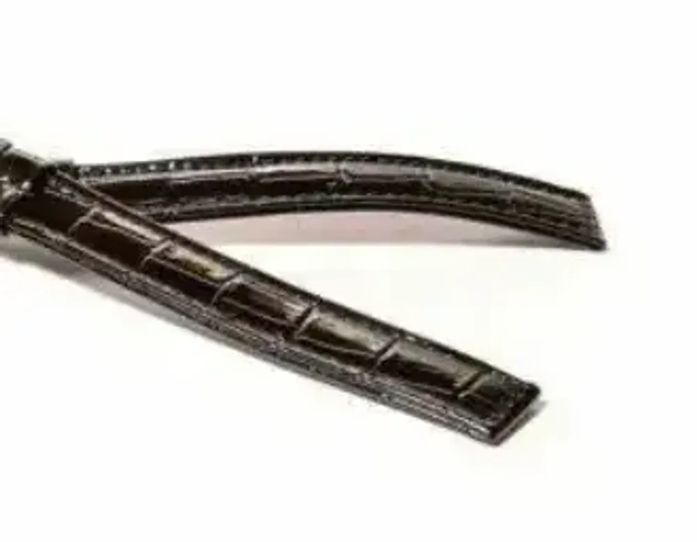 Ручки сумочные круглые узкие 53см, чёрный крокодил лаковый [4001-4]