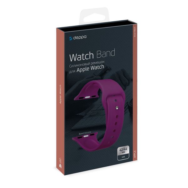 Ремешок силиконовый Deppa Band Silicone D-47125 для Apple Watch 40мм/ 38мм Бургунди