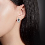 Серьги «Каллы» с английским замком из красного золота с фианитами