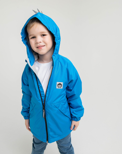 Куртка на флисовой подкладке "Дино" голубой