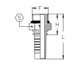 Фитинг DN 12 SAE J516 (Ш) 3/4 (поворотный)