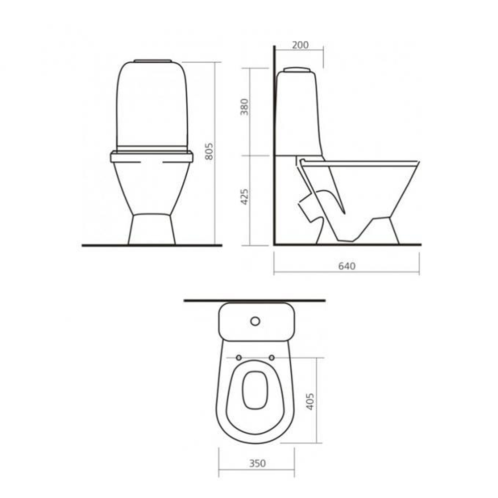 Унитаз-компакт Самарский комфорт (Белый)/12шт