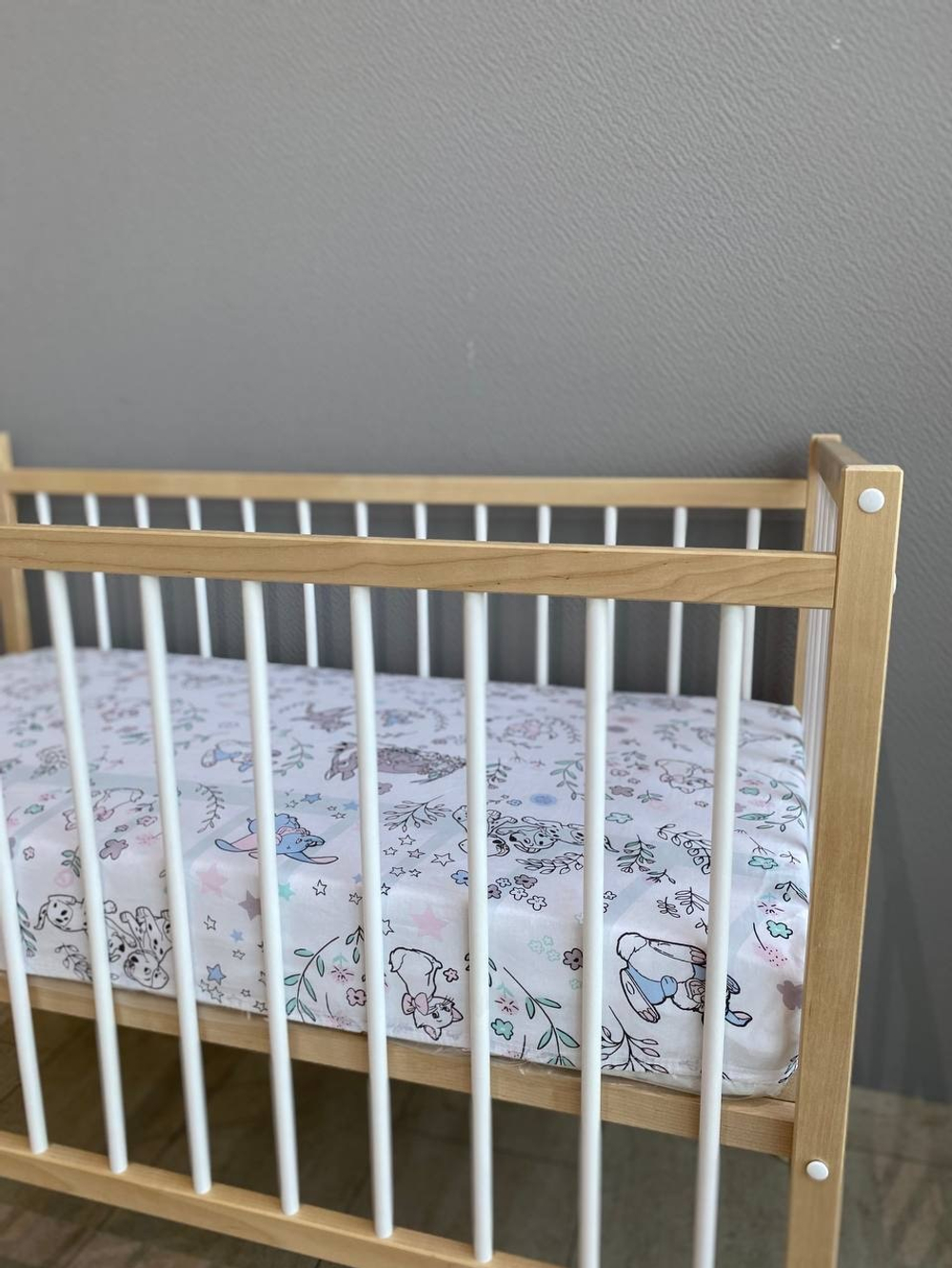 Кровать детская Колибри-Мини МП (натурально-белый)