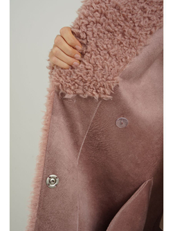 Шуба искусственная эко шуба, сиреневая, SilverFox