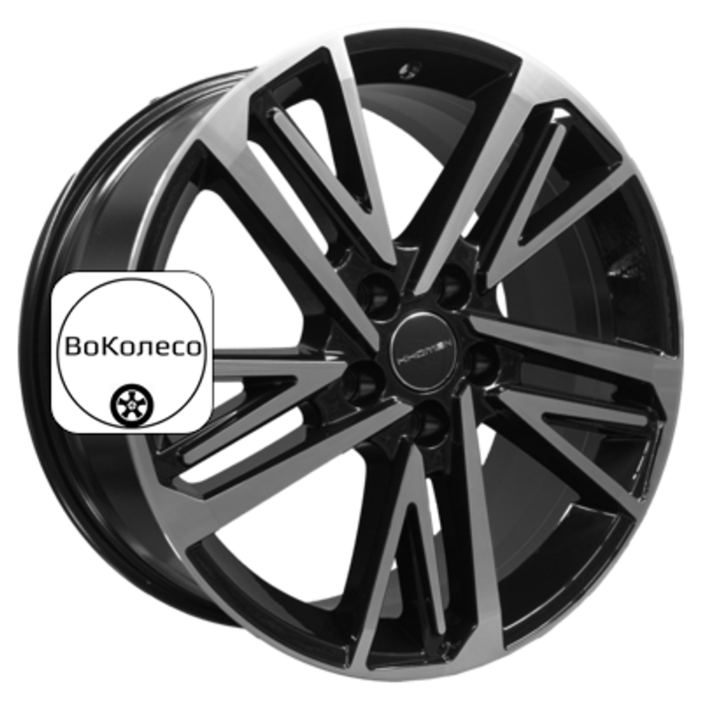 8x18/5x108 ET46 D63,4 KHW1815 (Tugella) Black-FP Khomen Wheels
