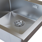 Мойка настол.монтаж 50х50 (3,0) вып 3 1/2  MIXLINE PRO с ФАСКОЙ 20см с сифоном (сатин)