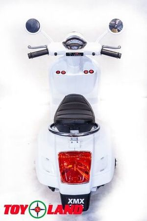 Детский электромотоцикл Toyland Vespa XMX 318 белый фото №6