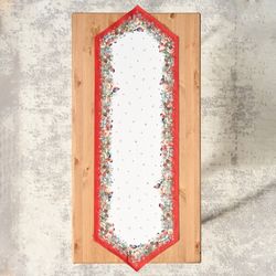 ДОРОЖКА "МОРОЗКО.СНЕГИРИ" 45Х145СМ ,КРАСНЫЙ, 100% ХЛОПОК,ТВИЛ ПРОПИТКА