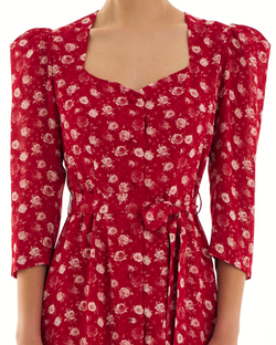 Платье Carmina (Кармина) красное розочки