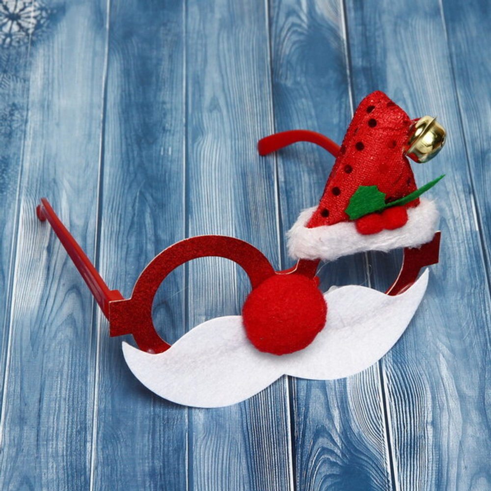 Очки карнавальные «Дед Мороз» 12*14 см, микс