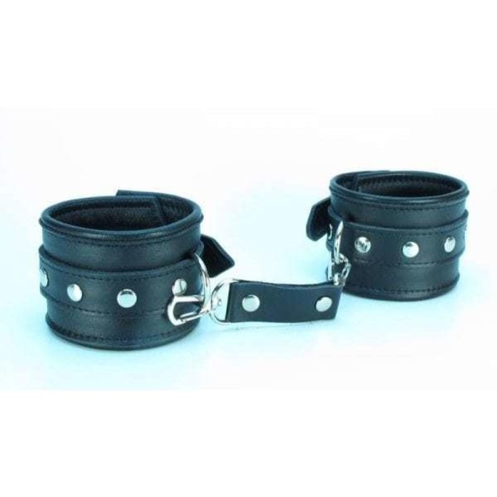 Наручники из гладкой кожи 63003ars