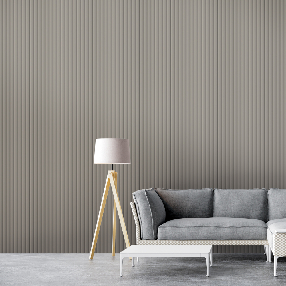 Панель Стеновая Реечная МДФ Stella Wave De Luxe Sandgrau 2700x119x16 (4шт.упак.)