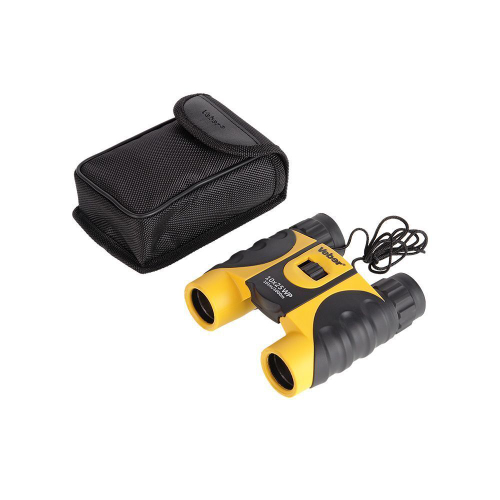 Бинокль Veber 10x25 WP черный-желтый