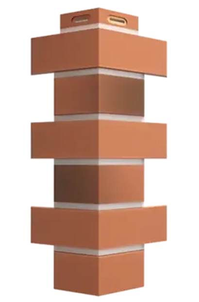 Угол наружный для фасадных панелей Флемиш, Красный жженый