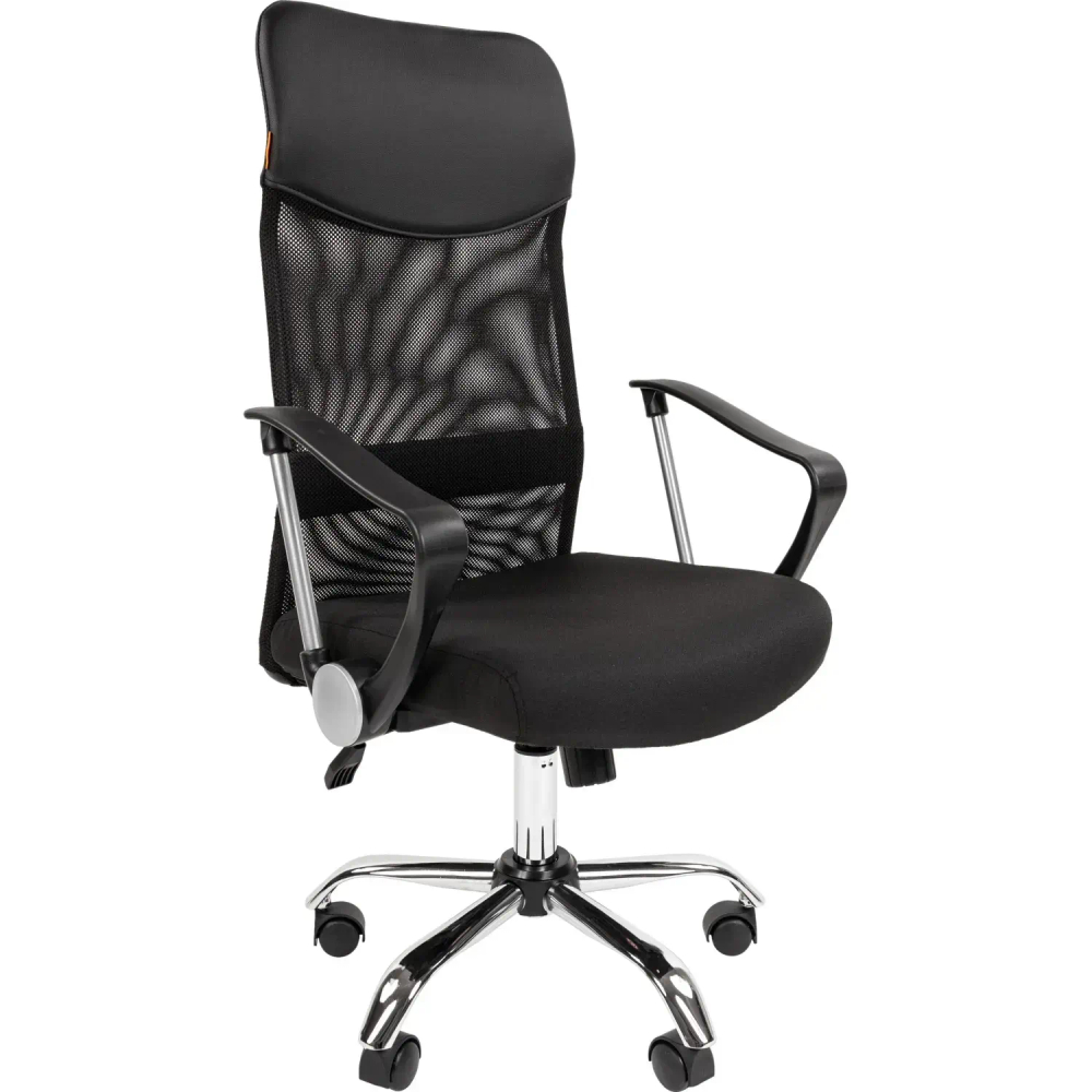 Кресло VT_CHAIRMAN 610 сетка/ткань/экокожа черный, хром