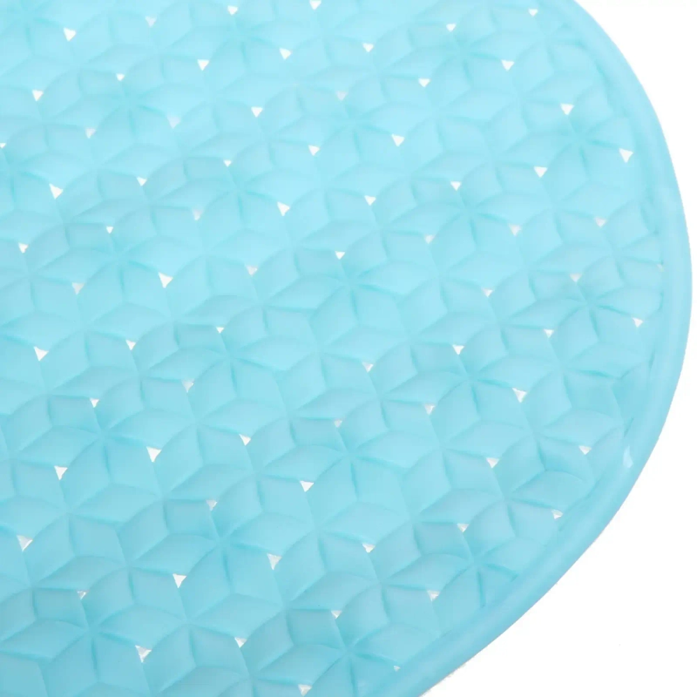 Коврик в ванну Селфи 68х38 ПВХ Элегия бирюзовый