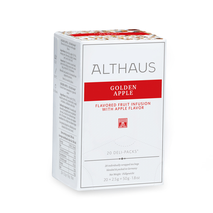 Чай фруктовый в пакетиках для чашки Althaus Golden Apple, 20 пак