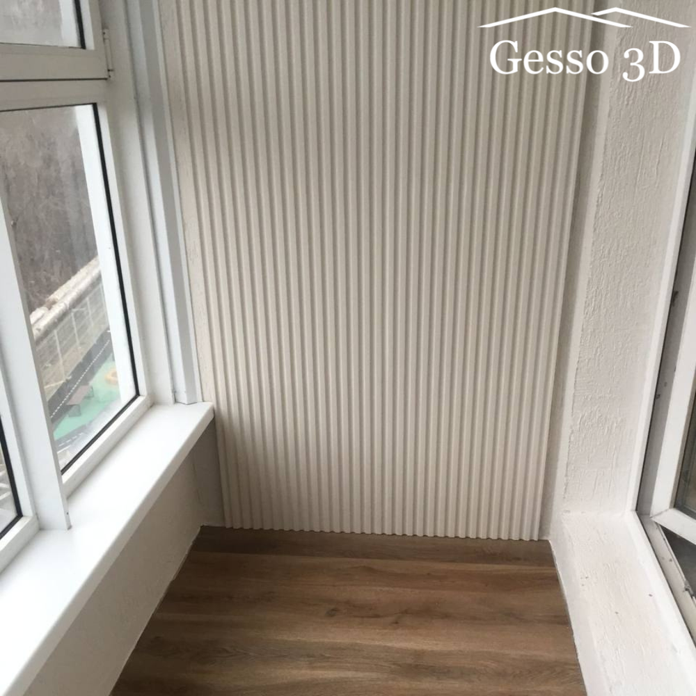 Гипсовая 3D панель Рейка