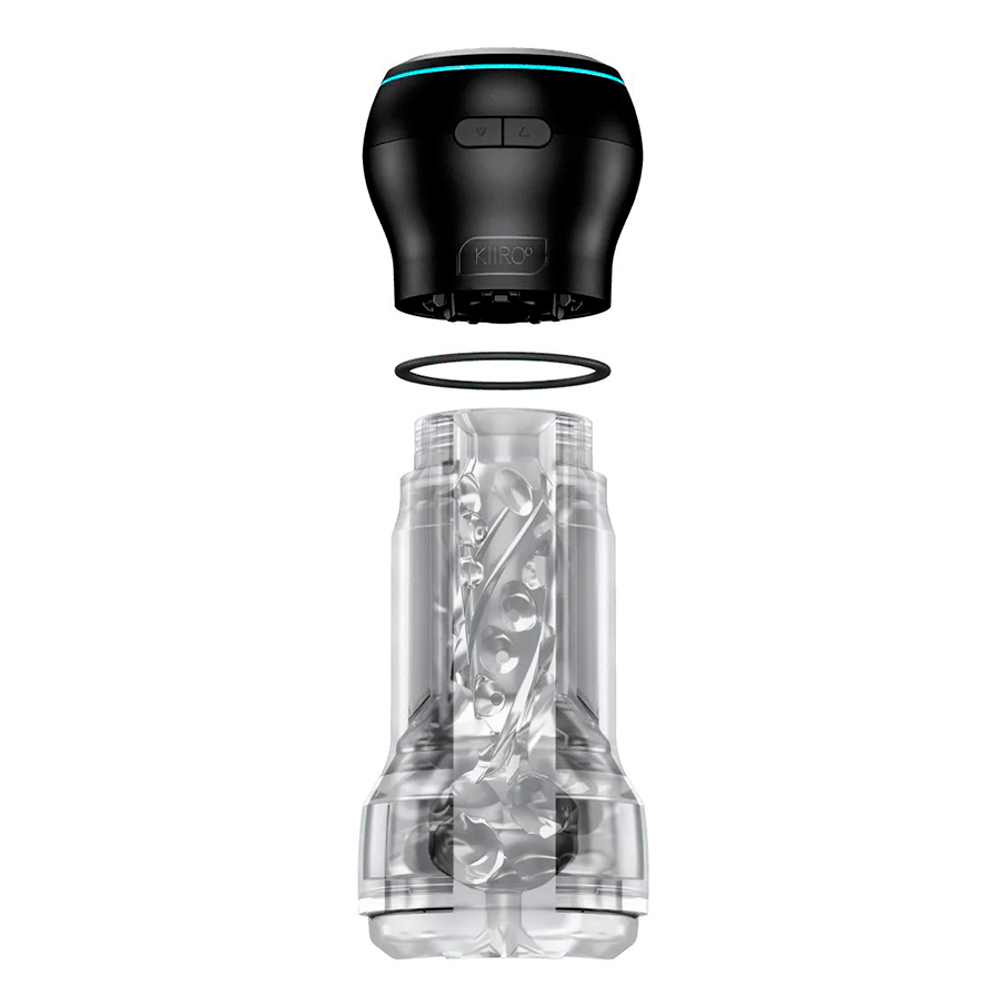 Набор Kiiroo: мастурбатор Feel Pocket Stroker Crystal + интерактивная насадка PowerBlow