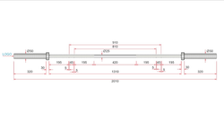 Гриф 15 кг NB8 max650 (хром)