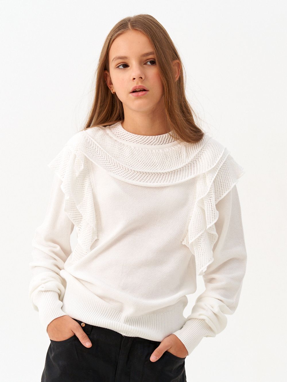 Джемпер для девочки AT1272 белый