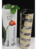 Ваза цилиндр золотая спираль