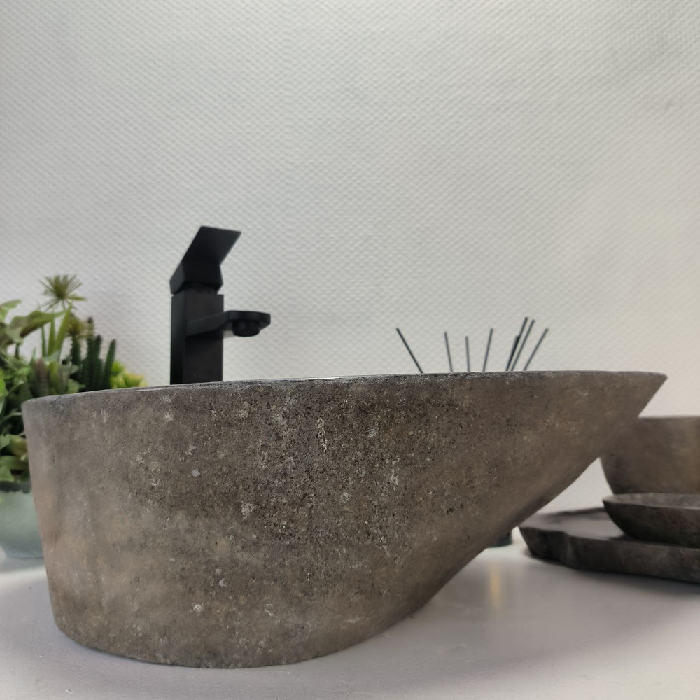 Раковина из речного камня RS-62820 (51*37*16) 56