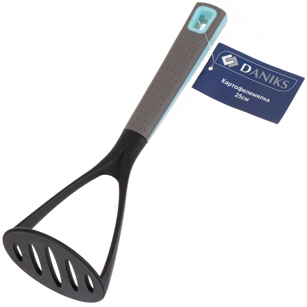 Картофелемялка нейлон, 25 см, навеска, Daniks, Грей, Y4-4955
