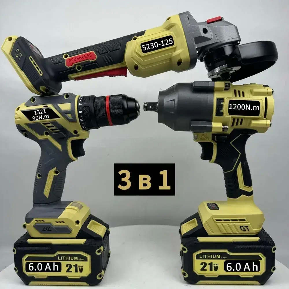 Набор Feng Bao 3 в 1 (Гайковерт1200, шуруповерт, ушм)