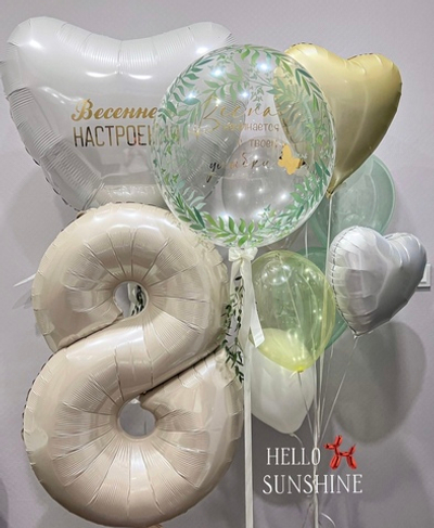 Набор шаров Нежное 8 марта