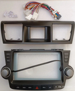 Магнитола для Toyota Highlander 2 2007-2013 XU40 - Carmedia SF-1431-2 (рамка кнопки + крутилки) QLed+2K, Android 13, UIS7870 (DUDU7), CarPlay, SIM-слот