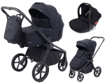 Детская коляска Rant Flex Therm Soft 3 в 1 с автокреслом Cruise Black Midnight Black