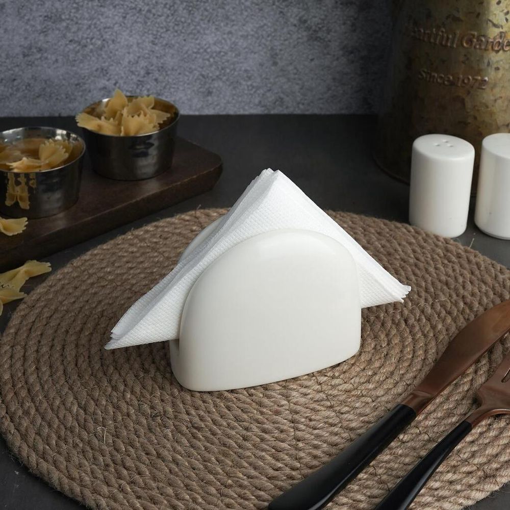 Салфетница 10*4,8 см h8,4 см белая фарфор Fine Plus Noble [1]