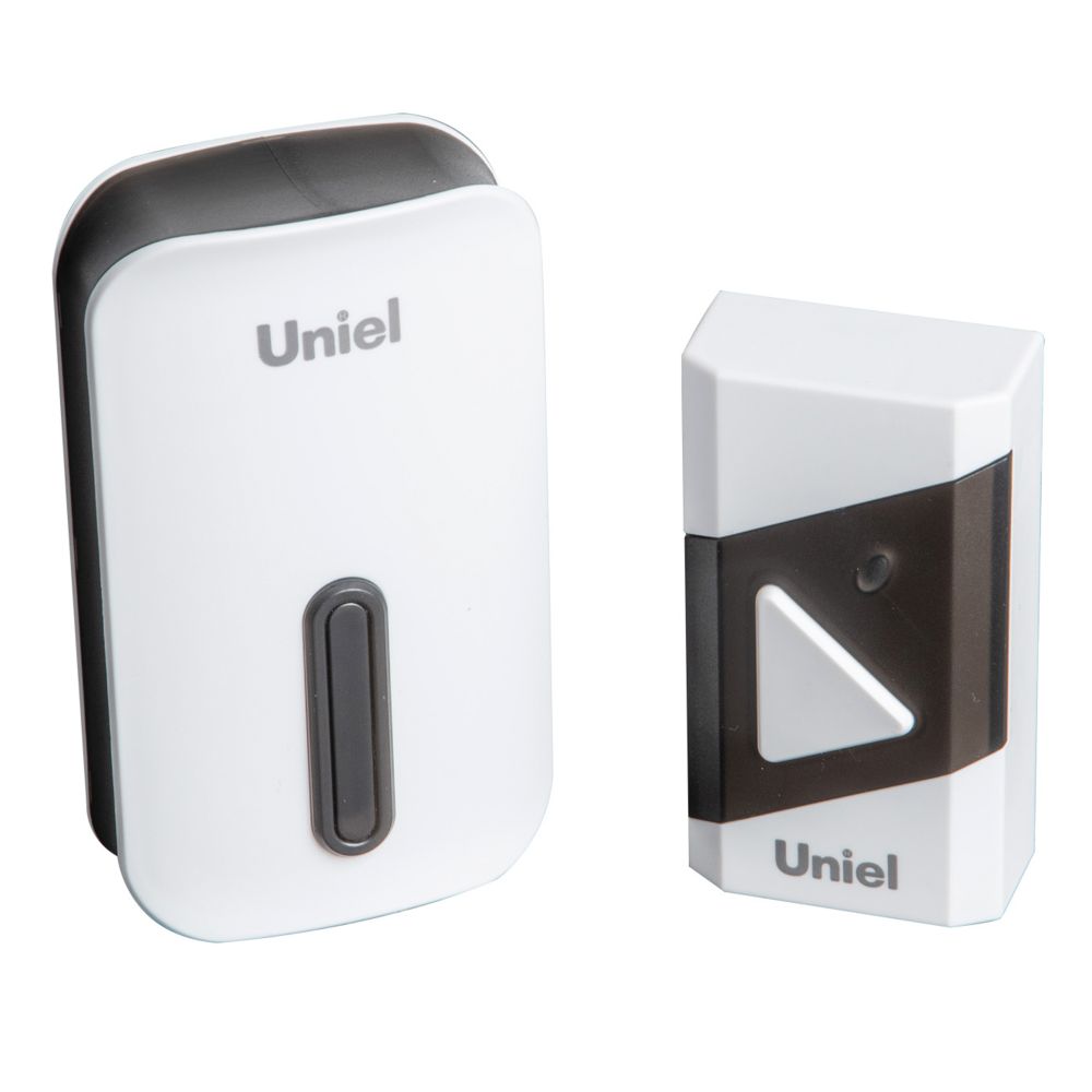 UDB-095W-R1T1-38S-BL-WH Звонок электронный. 220В. Радиус действия 150 м. Черный с белым. ТМ Uniel