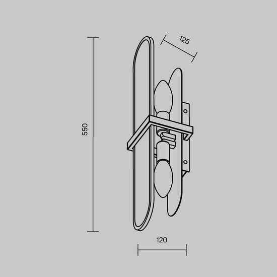 Настенный светильник (бра) Maytoni MOD099WL-02G