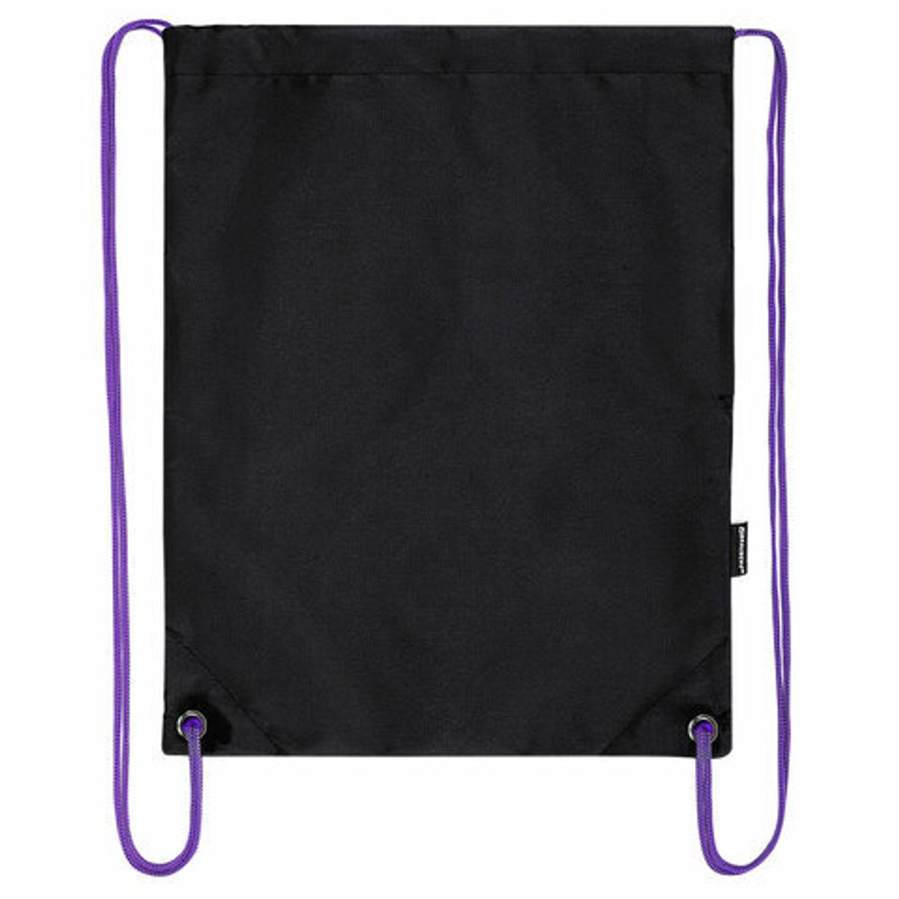 Мешок для обуви BRAUBERG плотный, карман на молнии, подкладка, 43х33 см, "Neon Purple", 271626