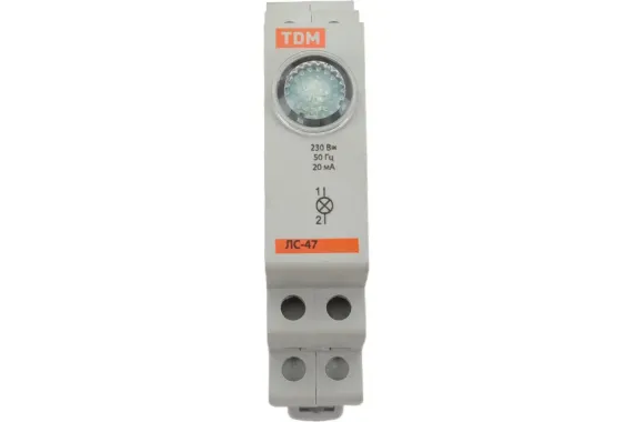 Лампа сигнальная TDM AC/DC ЛС-47 1П 220В LED зеленая 27998