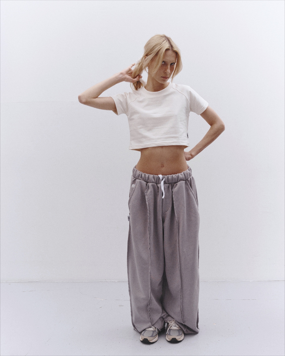 Baggy Trousers LOGO Opal Grey