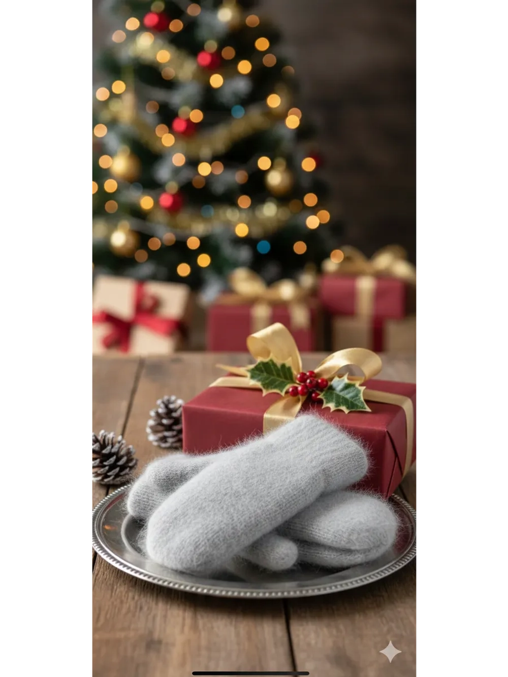 Варежки зимние теплые пушистые ангора