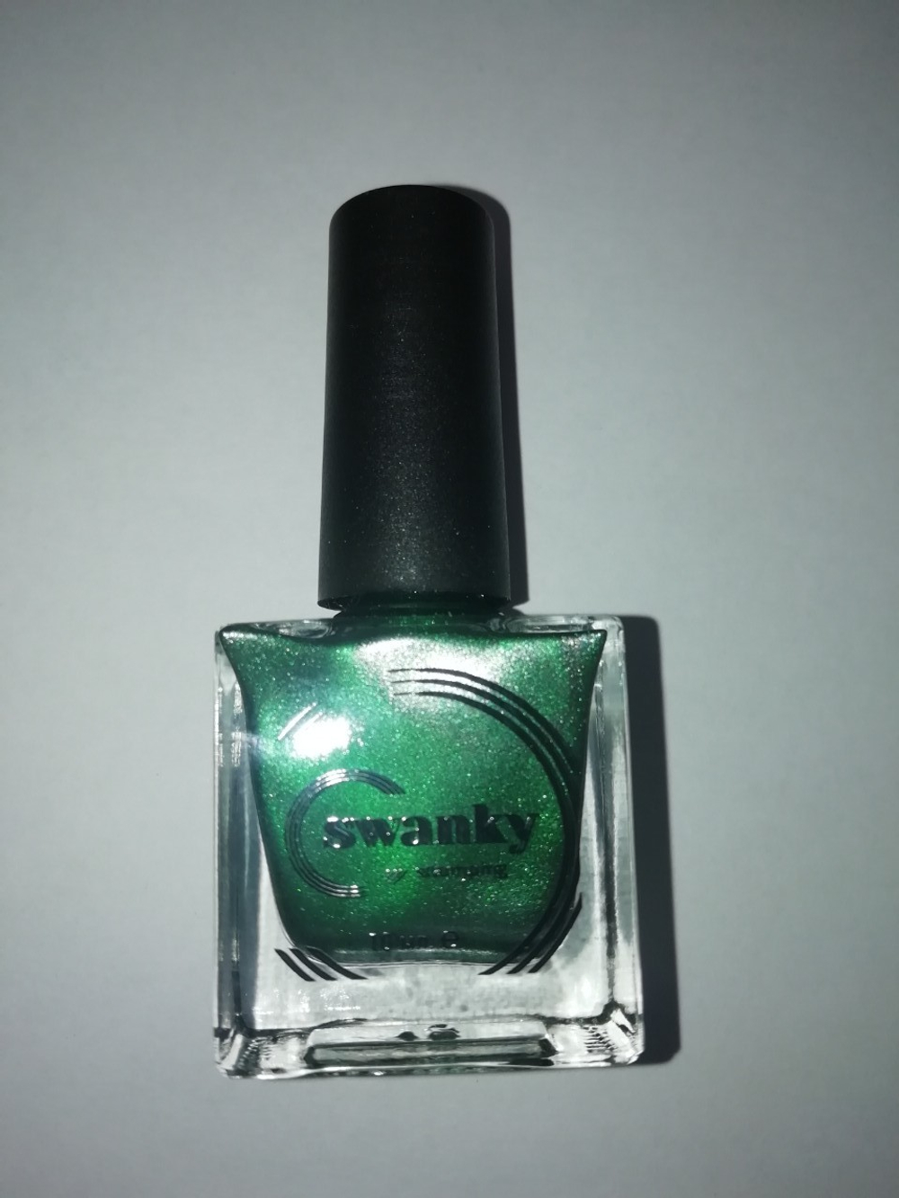 Лак для стемпинга Swanky Stamping Metallic 08, темно-зелёный, 10 мл.