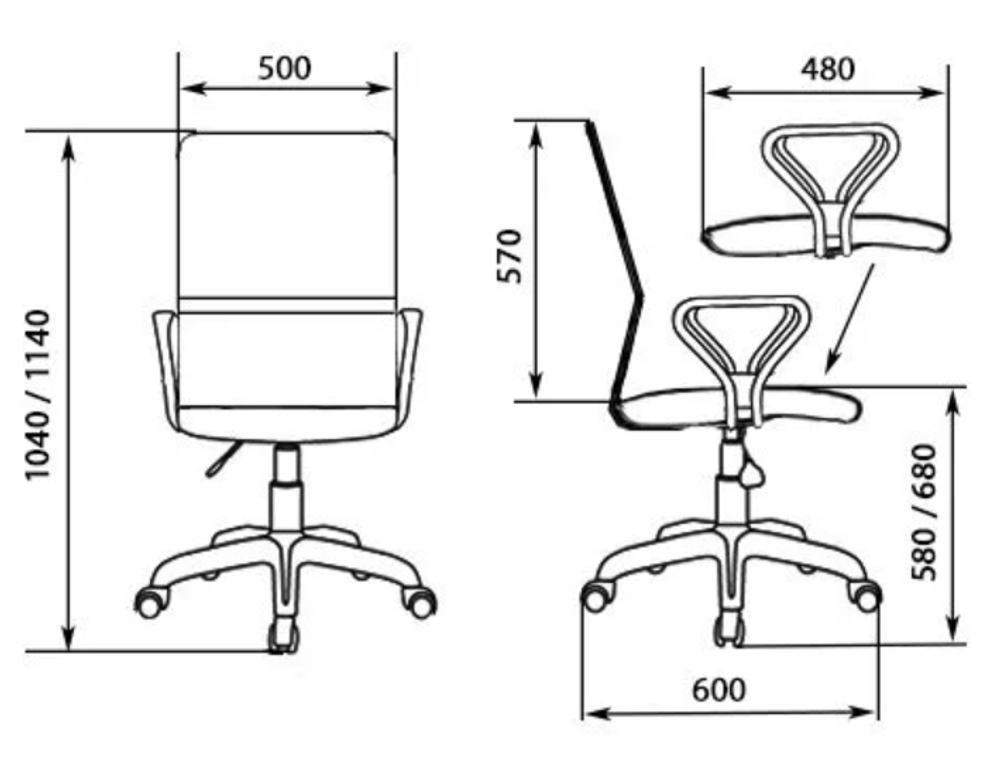 Кресло для персонала МГ-21 ГОЛЬФ ХРОМ